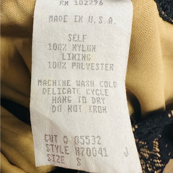 Vintage Pants Y2K Lace Black Floral Gothic Whimsigoth Wide Leg Size Small - Picture 6 of 6